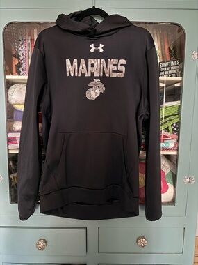 Under Armour Black Marines Pullover Hoodie